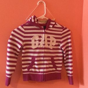 Girls baby gap striped zip hoodie